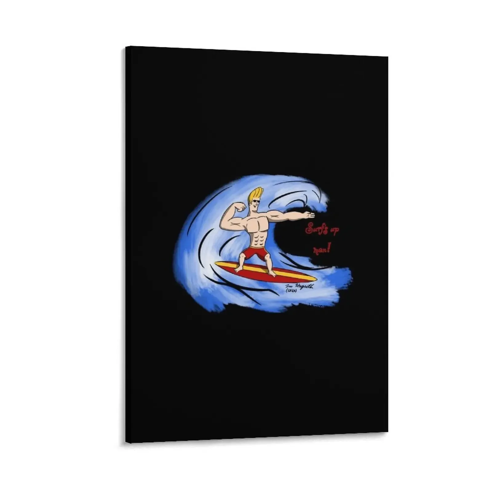 

Surf’s up with Johnny Bravo Canvas Painting wall decoration paintings office decoration room decoration accessories