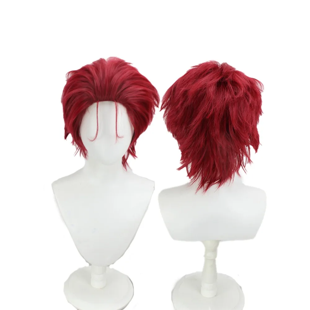 K Project Suoh Mikoto King Cosplay perruque rouge foncé cheveux pointus pour hommes