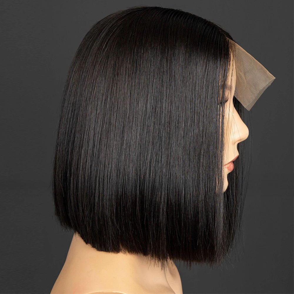 레디 투 웨어 밥 250% 글루리스 가발 인모 13x6 밥 레이스 프론탈 가발 숏 밥 가발 본 스트레이트 인모 가발 프리 플러킹