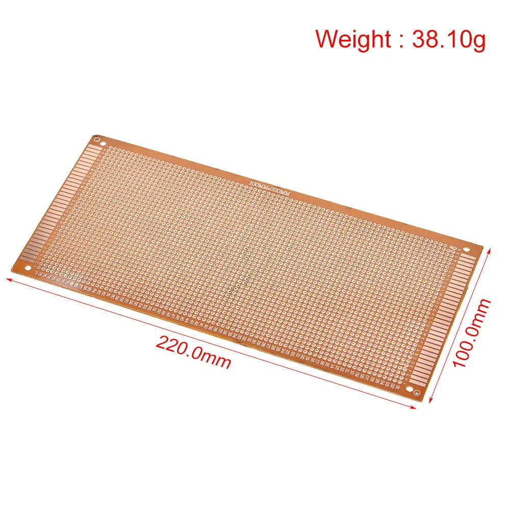 TZT 10x22cm 10*22CM DIY Bakelite Plate Paper Prototype PCB Universal Experiment Matrix Board Single Sided Sheet Copper 10x22