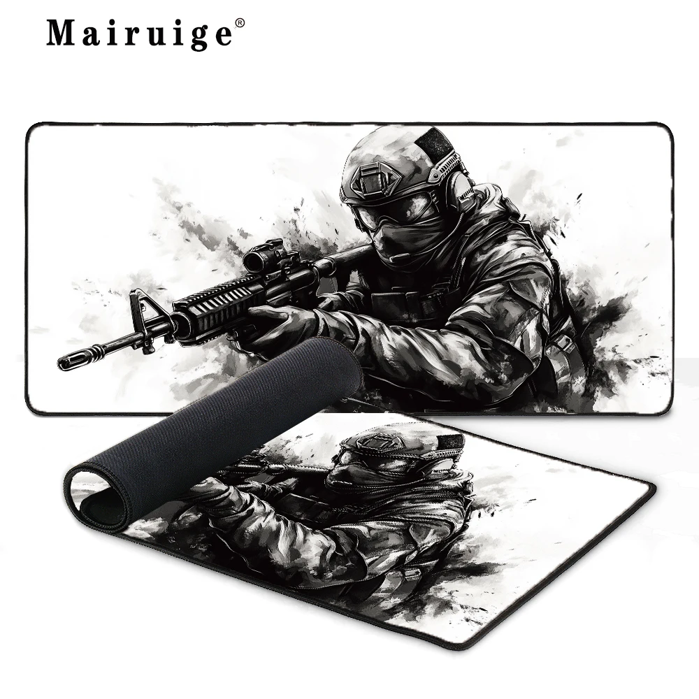 Waterproof Pad 900x400 Soldiers' Assault Gamer Stuff Office Desk Accessories Mousepad 900x400x3mm Xxl Desk Pad Mouse Carpet view 4
