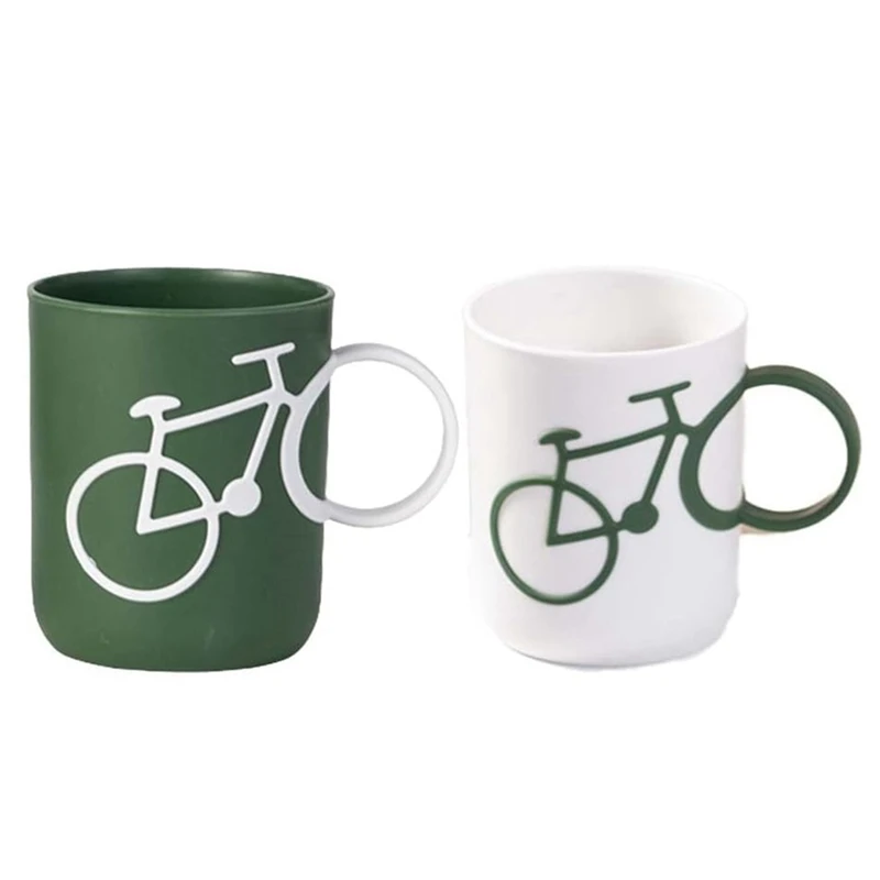 

Creatives Bicycle Toothbrush Cup, Mouthwash Cup Easy To Use About 11X10cm 2 Pack