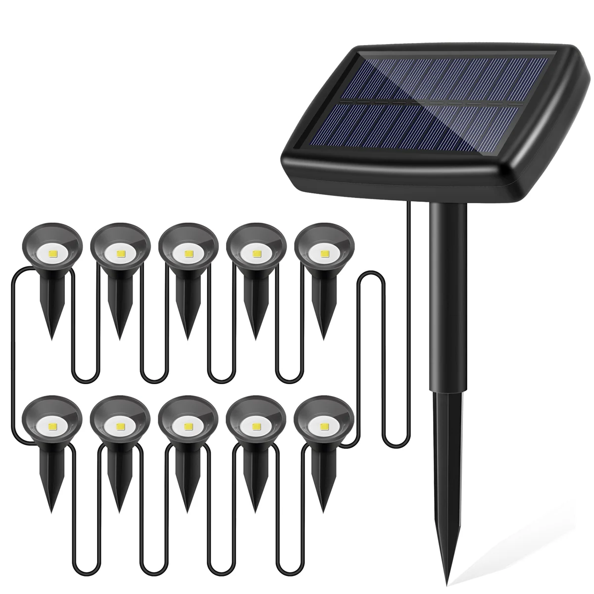 10 in 1 Solar Lights Outdoors Waterproof Solar Lawn Light Solar Power Light for Garden Path Pool Decoration