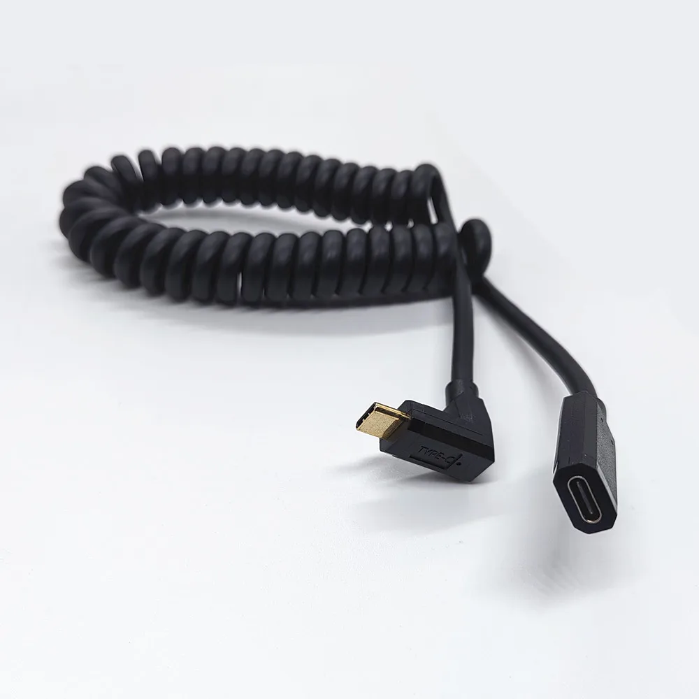 

Удлинительный кабель типа C «папа-мама» USB-C, прямоугольный растягивающийся шнур, 4K, 60 Гц, 10 Гбит/с, кабели для перезарядки
