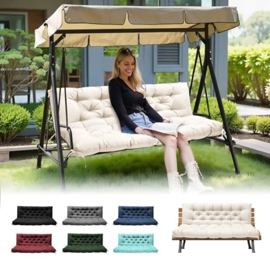 

Водонепроницаемые подушки для уличных качелей с подголовником, для 2-3-местных уличных качелей, утолщенные, для садовой мебели