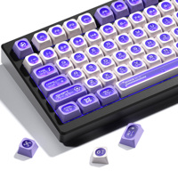 XVX Purple Cats eye New MAX profile Dye-Sub Keycap Set 136-Key Translucent Keycaps