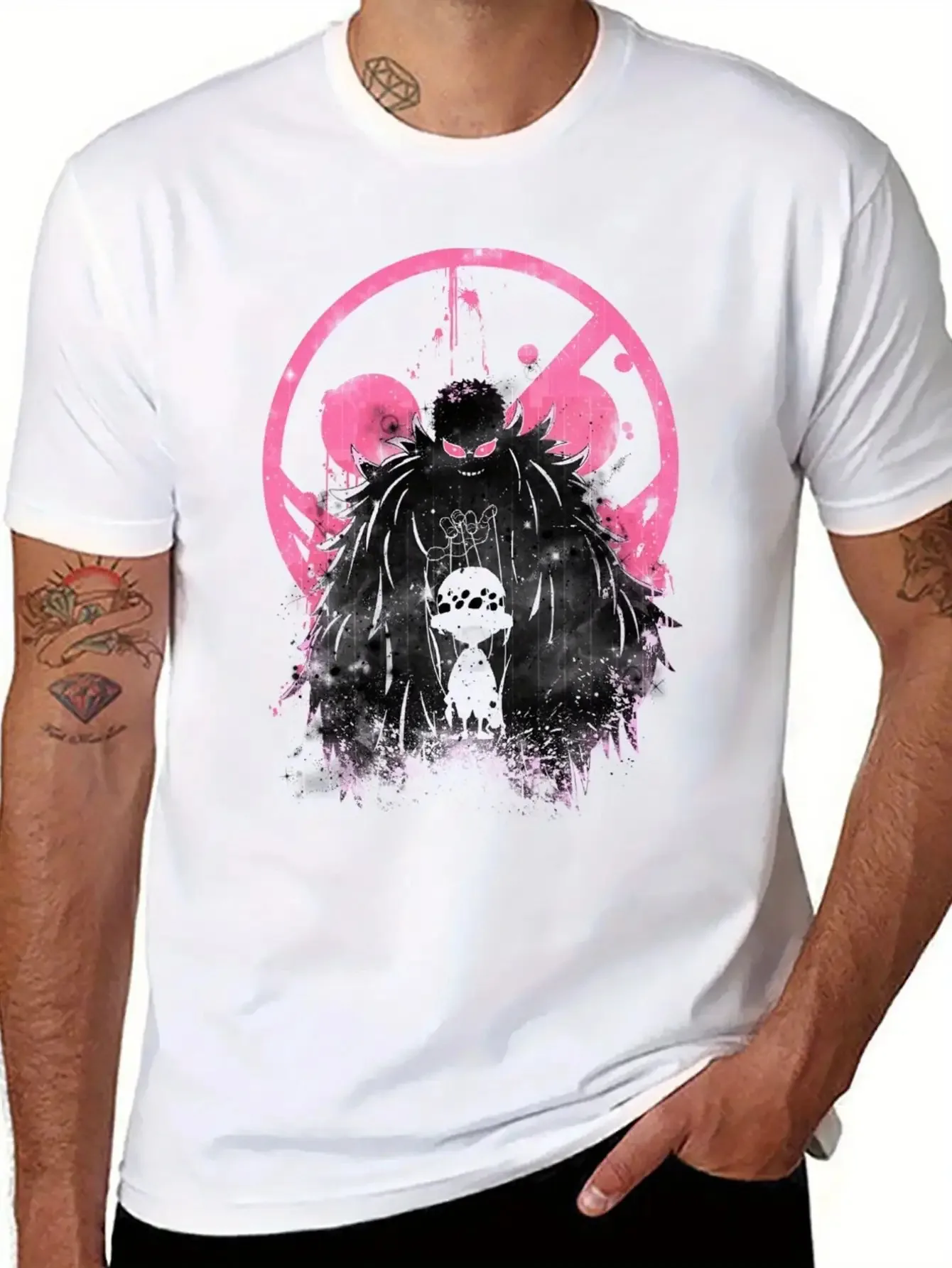 One Piece Anime bedrucktes Kurzarm-T-Shirt für Herren und Damen, 2026, Bandai, Sommer, neues Produkt, bequemes Baumwoll-T-Shirt mit Rundhalsausschnitt