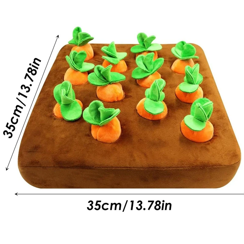 Plush Carrot Toy Mats for Pets, Interactive Toys, Vegetable Field, Pull Radish, Snuffle Mat for Dogs, Innovative