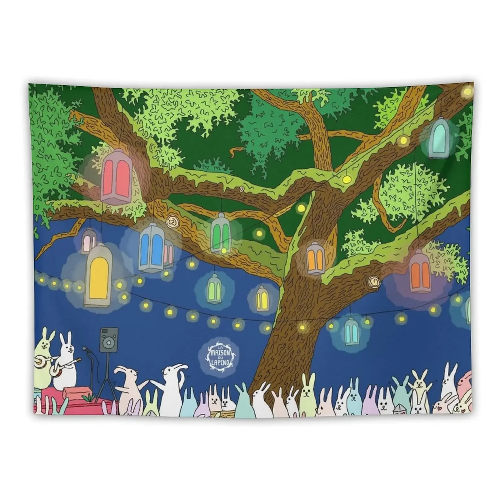 

Dancing under lights of night Tapestry Room Decorating Aesthetic Bathroom Decor Custom Decor For Room Tapestry