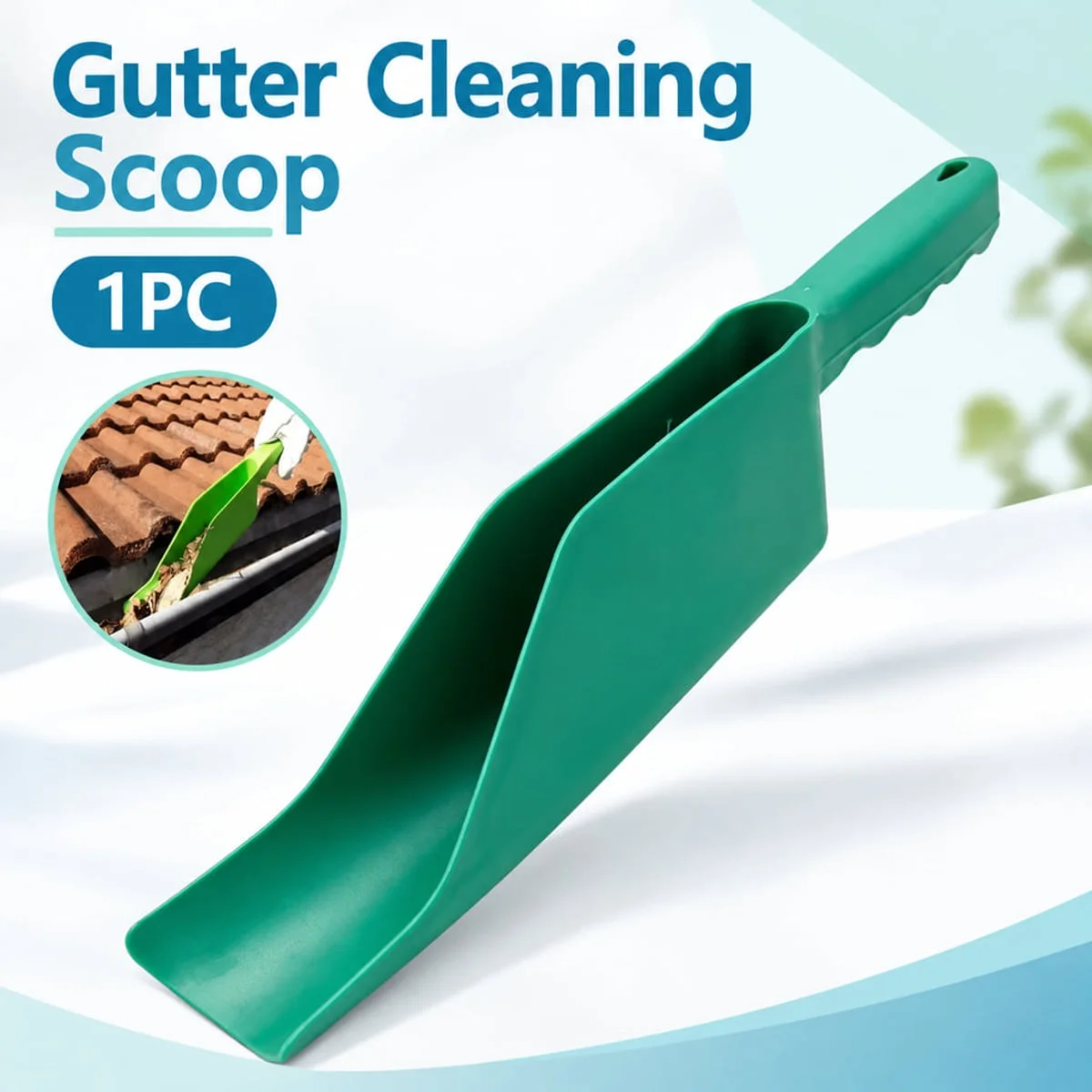1PC Gutter Cleaning Scoop Hard Plastic Leaf Mud Debris Removal Tool for Roof Drainage Gutters Lightweight Durable Efficient