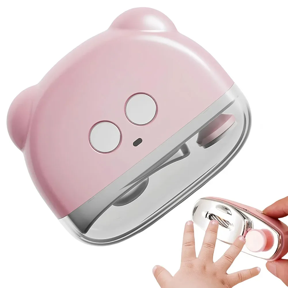 

Mini 2 in 1 Electric Nail Trimmer with Lighting Anti-pinch Automatic Nail Clippers 3.5inch Multi- Nail Grinder Children Manicure