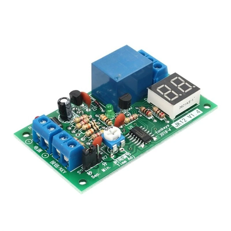 For 12V Delay Relay Module, Trigger 99 Minutes/second Adjustable Digital Tube Display Timing Relay Switch Module