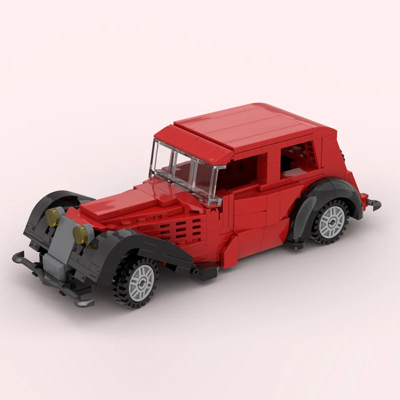 City Car Model MOC Building Bricks Front-Wheel Drive Vehicle Modular Technology Children Holiday Gifts Assemble Toys Suit