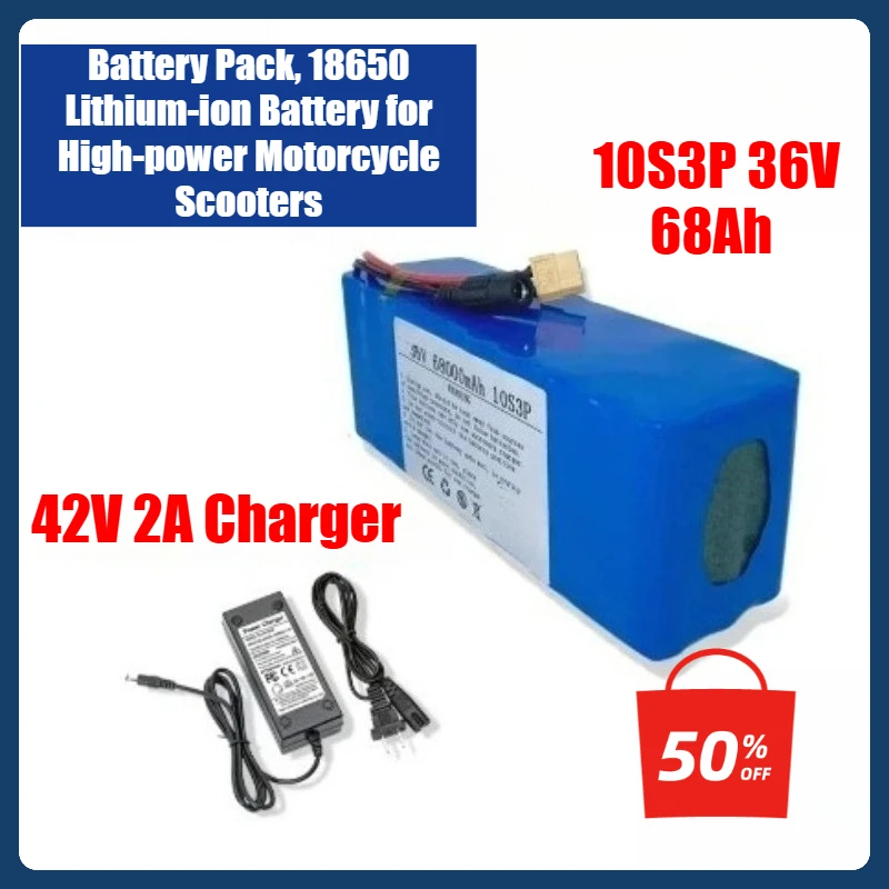 

10S3P 36V68ah Battery Pack, 18650 Lithium-ion Battery for High-power Motorcycle Scooters