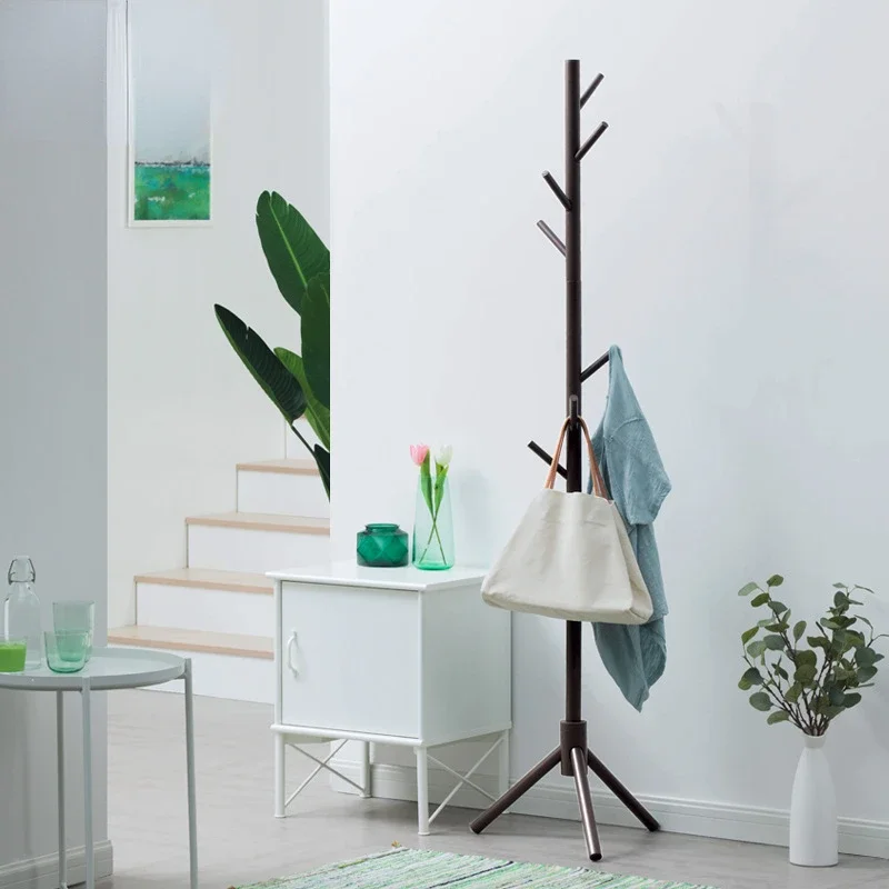 

Solid Wood Clothes Rack Tree Branch Shape Standing Coat Rack Beautiful Wearing Clothes Storage Versatile Scene Hanger For Bags