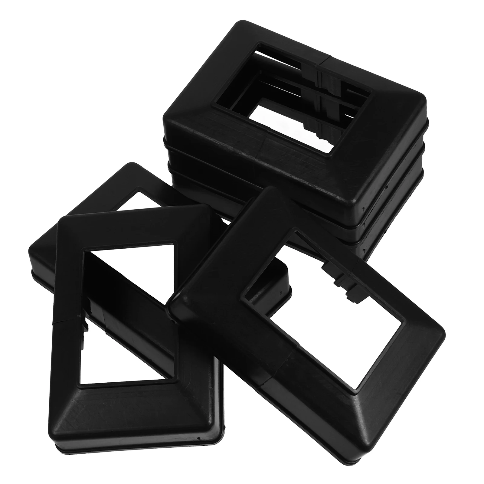 

6pcs Railing Post Skirt Abs Plastic Decorative Fence Post Covers Replacement Cap For Balcony Stair Railings Column Wraps