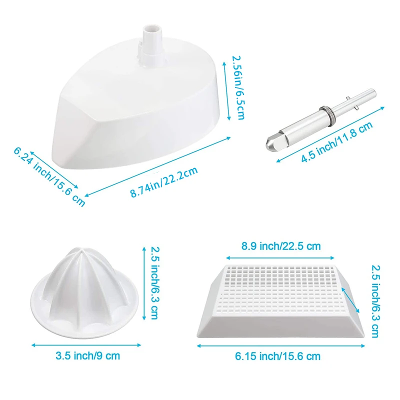 น้ำสิ่งที่แนบมาสำหรับเครื่องผสมอาหาร Kitchenaid (4.5QT/5QT) เครื่องคั้นน้ำผลไม้ Citrus ผสมสิ่งที่แนบมา Reamer เครื่องล้างจานปลอดภัย