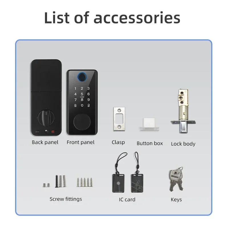 Digital Fingerprint inteligente madeira fechadura da porta, elétrica inteligente fechadura da porta, alta qualidade, venda quente, 2023