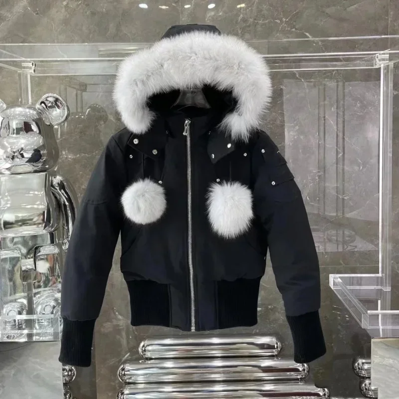 MO * SE KNUCKL * S chaqueta de invierno para mujer con cremallera gruesa, las mejores chaquetas de plumas, abrigos de invierno para mujer de ocio a la moda de plumón de ganso 90