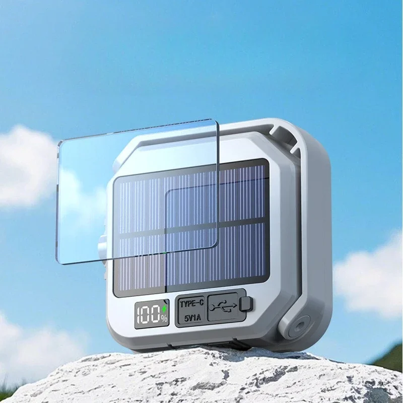 Emergency Lighting Solar Camping Light Portable Outdoor Tent Work SMD Rechargeable LED Hanging Lamp with Digital Power Display
