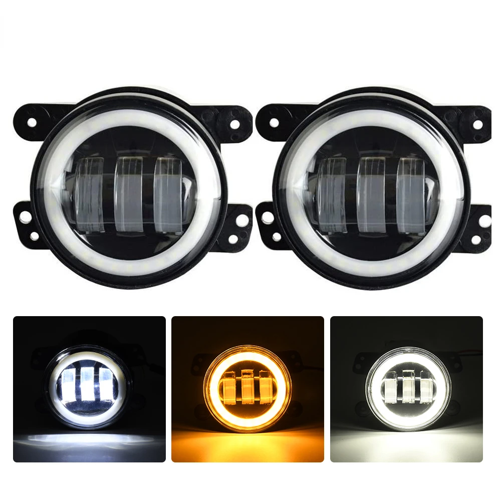 

150W 4 Inch Round LED Front Driving Fog Lights for Jeep Grand Cherokee 2011-2013/Wrangler JK 2007-2018