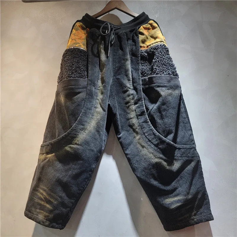 WTHT العصرية الجديدة المرأة المرقعة أفخم مقنعين الدنيم سترة ضمادة مرونة الخصر مستقيم الجينز الإناث 2025 الشتاء 1LS2793 #5