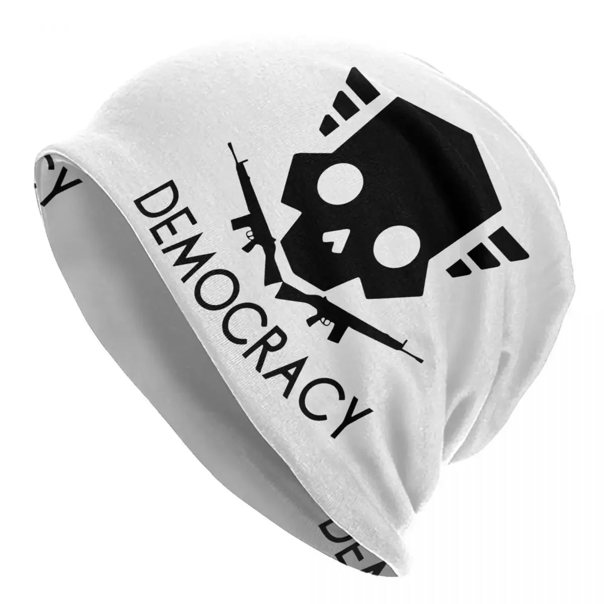 Helldivers Democracy Skull Viny Bonnet Hats Fashion Outdoor Skullies Beanies Hat for Men Women Knitting Hats Warm Head Wrap Caps