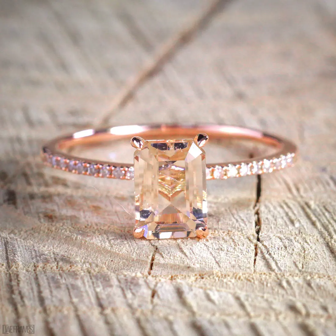 S925 Pure Silver Rose Gold Engagement Ring Set Exquisite Micro Inlaid Zircon Bar Rings Trendy Hot Selling Bridal Jewelry