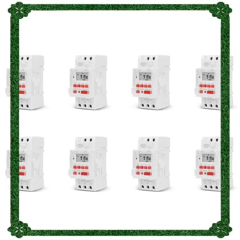 24-Hour Delivery 8X SINOTIMER TM919B 220V 30A Programmable Digital Timer Switch DIN Automatic Cycle Timing Controller For Lights