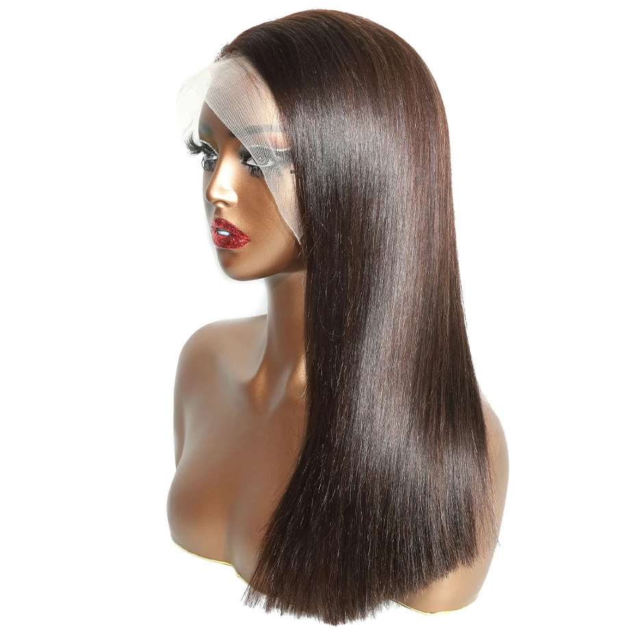 

300 Density 13x4 13x6 hd Lace Frontal Wig 100%Human Hair Chocolate Brown High Quality Square Cut Original Vietnamese Half Wigs