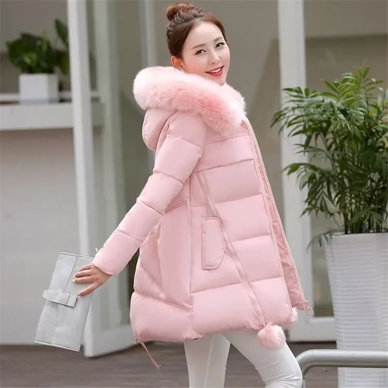 Winter Jacket Women Hooded Fur Collar Parkas Large Size Women Coats and Jacket Loose Pregnant Woman Parkas 6Xl Plus Size Outwear