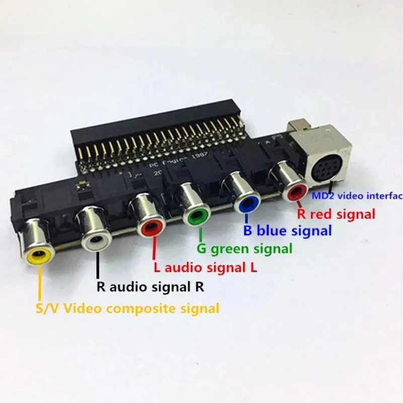 Upgrade Video Booster RGBS Signal Output Audio Output RGBS Card for NE-C PCE PC Engine Console For Grafx TV AC RGBS conveter