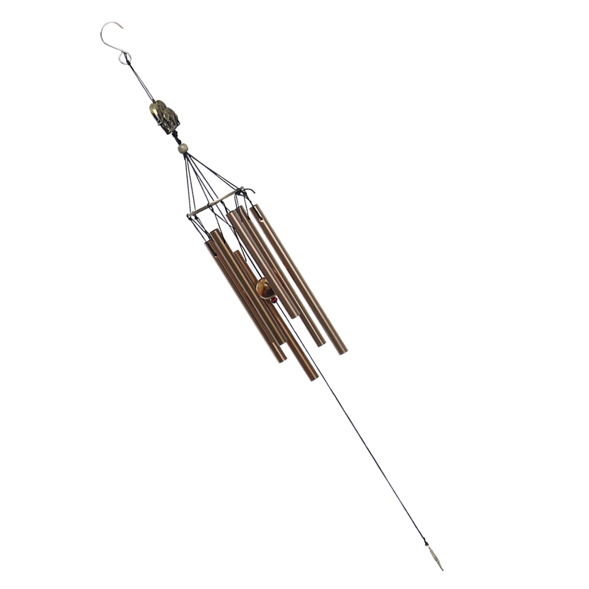 

Elephant Shape Wind Chime nament Multi Tube Music Hanging H Ring Decoration Solid Wood Metal Bell Home Decor Garden