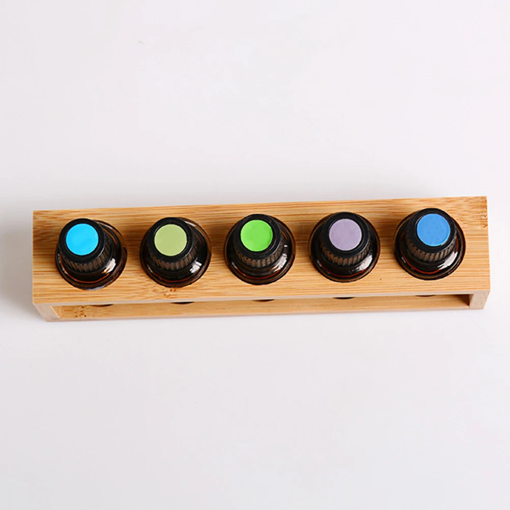

Essential Oil Storage Rack Bamboo Display Stands Tray Aromatherapy Diffuser Oils Perfume Bottle Holder Organizer Case Durable