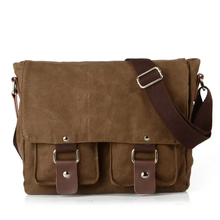 

Retro bag canvas horizontal men's and women's messenger bag