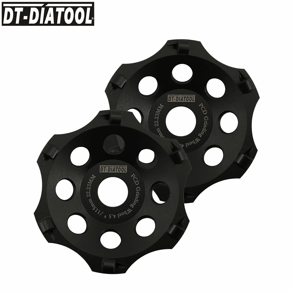 

4.5" DT-DIATOOL Hexagonal PCD Segment Polycrystalline Removing Epoxy Coating Glue Grinding Wheel Membranes Bore 22.23mm Stone