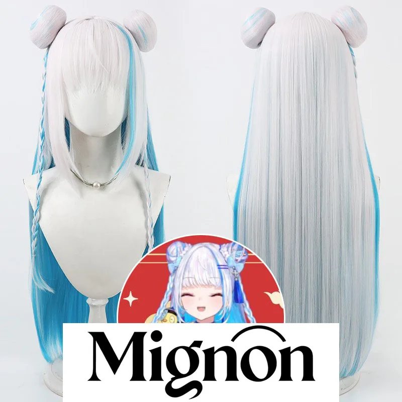 

Парик для косплея VTuber Lize Helesta с булочками, подарок на Хэллоуин