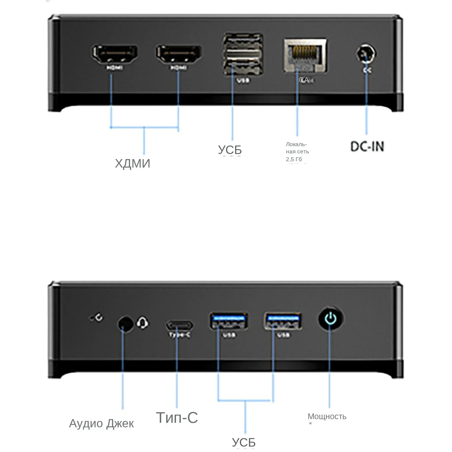 CARBAYTA LB1 Mini PC Windows 10 11 Intel N95 N100 3.4GHz Computadora de bolsillo ultracompacta Doble HDMI 2x4K@60Hz WiFi5 BT4.2