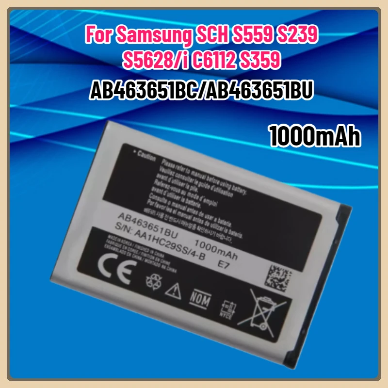 

AB463651BC Compatible with Samsung SCH S559 S239 S5628/i C6112 S359 Mobile Phone Battery Plate