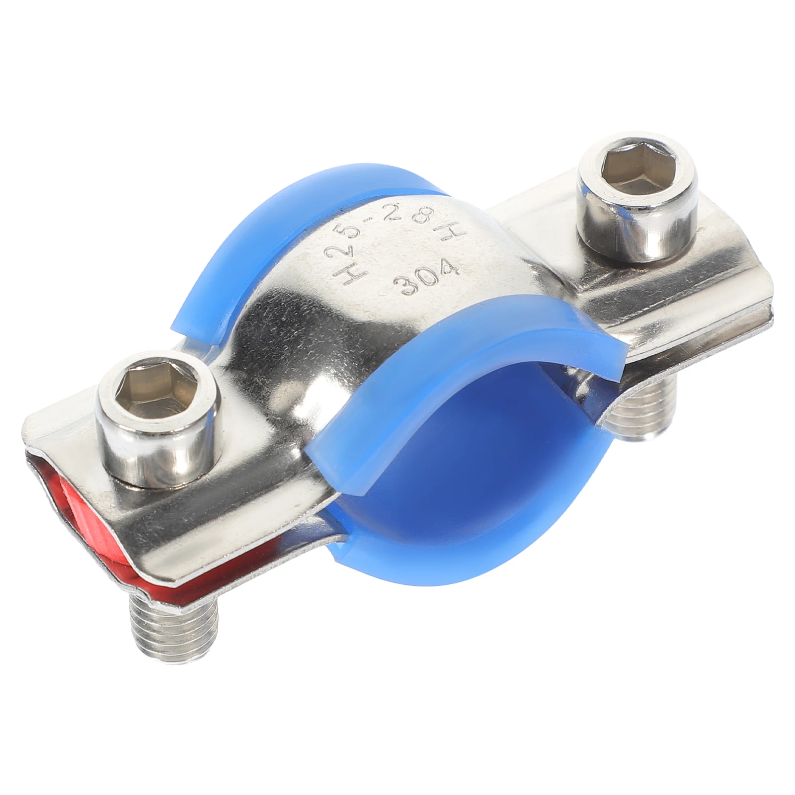 

Stainless Steel Clamp 25mm Blue Pad Adjustable Wall Mount Bracket for Round Pipes Clamp Rings Wall Ceiling Mount Supports