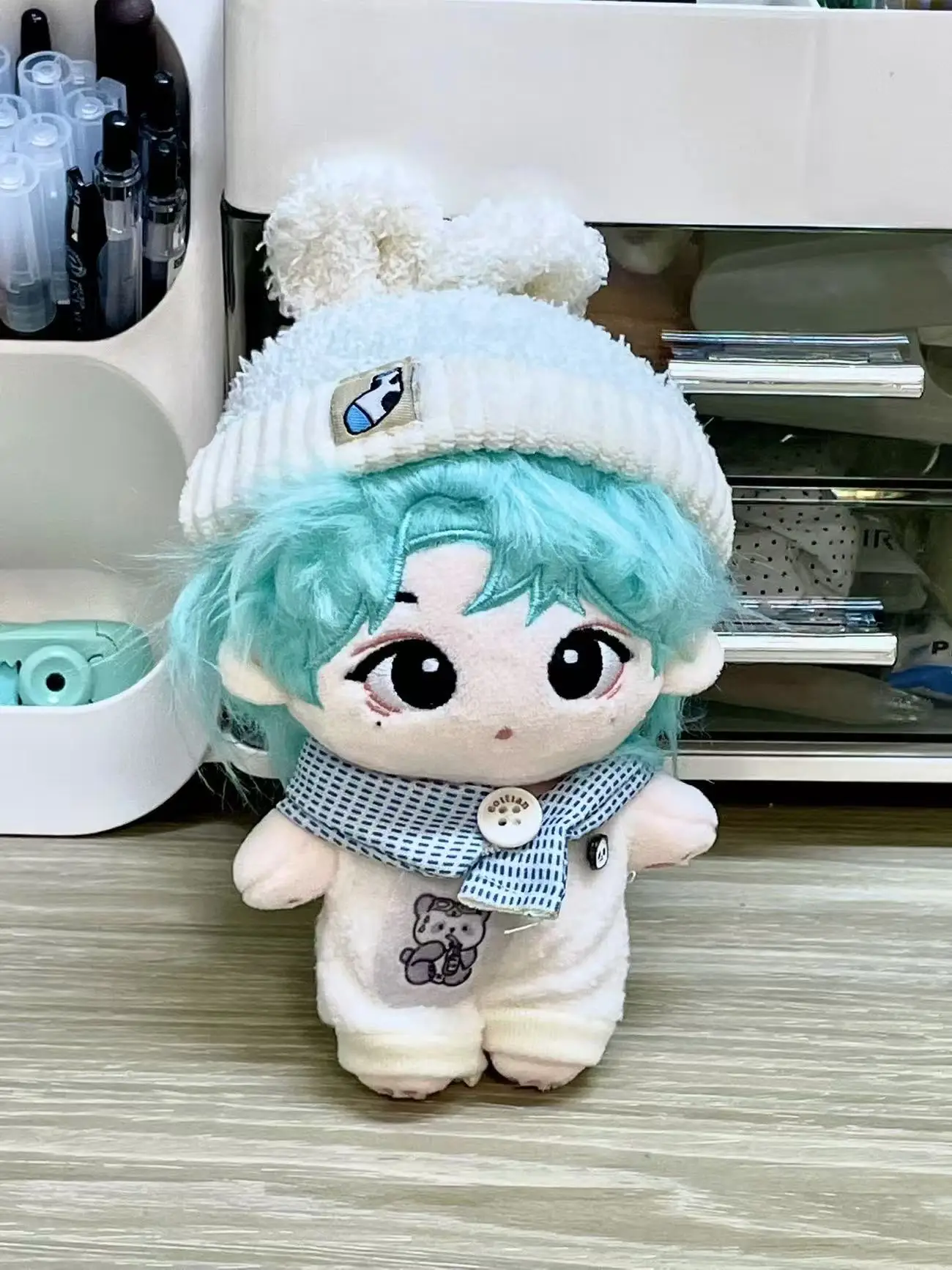 

Stuffed Animals Su Xinhao 10cm Mint Green Cotton Doll Fan Merch Plush Toy Keychain Pendant Celebrity Dress Up Cotton Kid Gift
