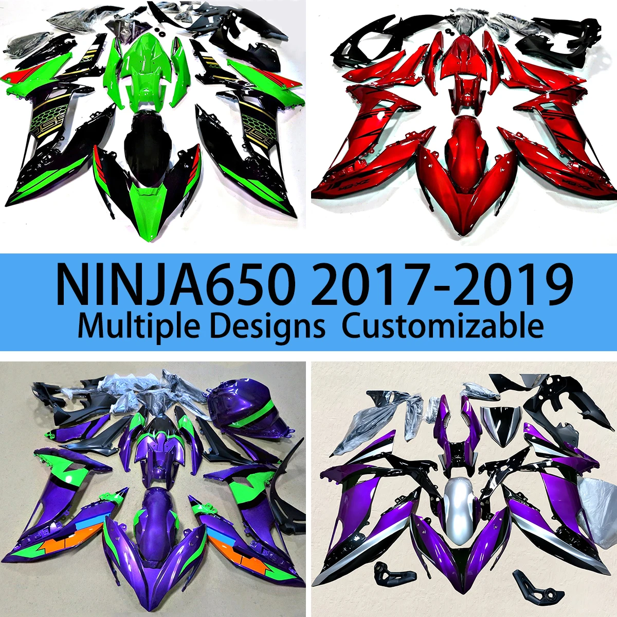 Trail Bike Fairing Kit NINJA650 2017 2018 2019 Motorcycle Accessories Fairings for KAWASAKI ER-6F 17 18 19