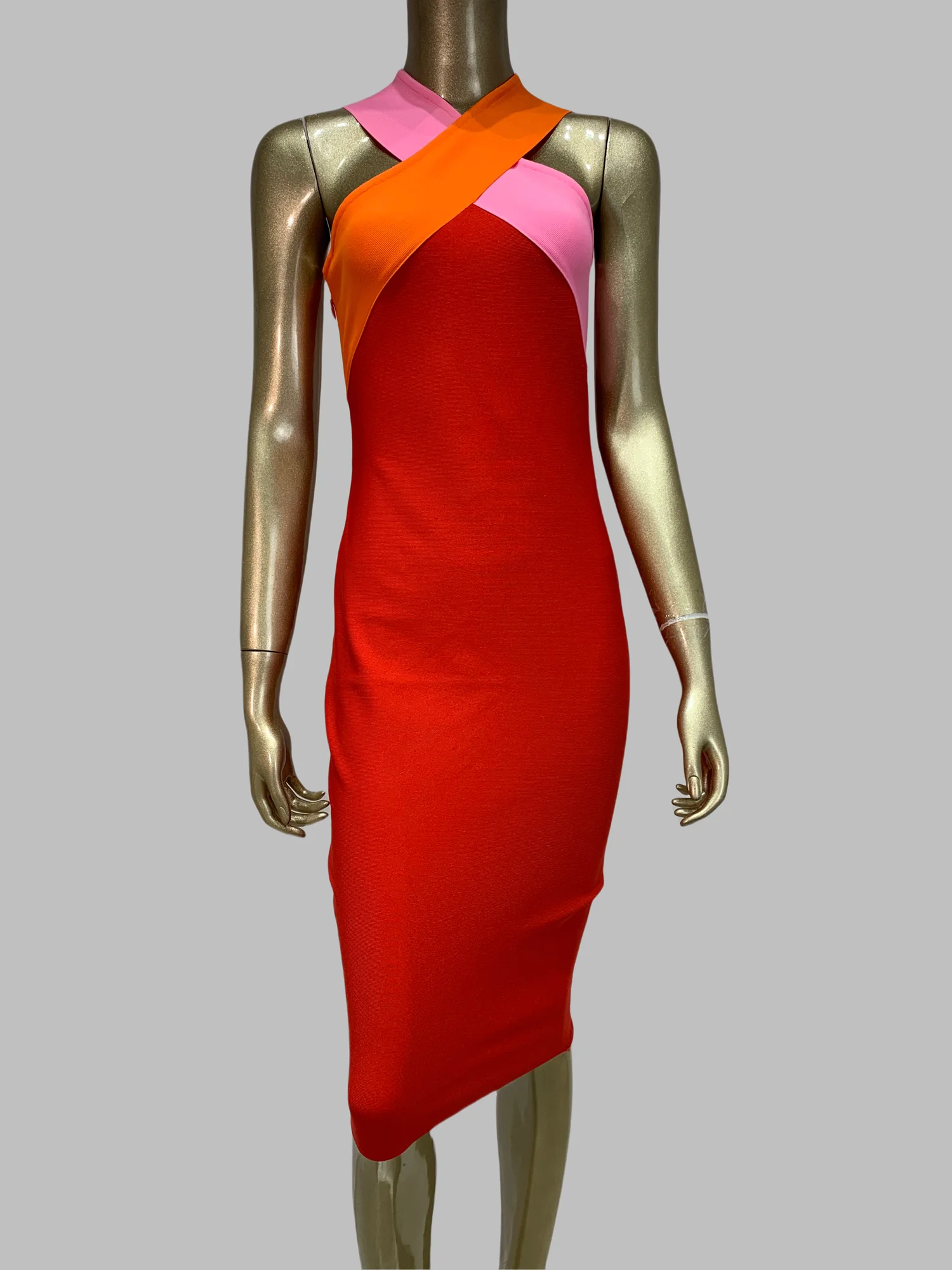 

2025 New Bandage Dress For Women Sleeveless Crisscross Bodycon Mini Elastic Celebrity Evening Club Party High Street Dresses