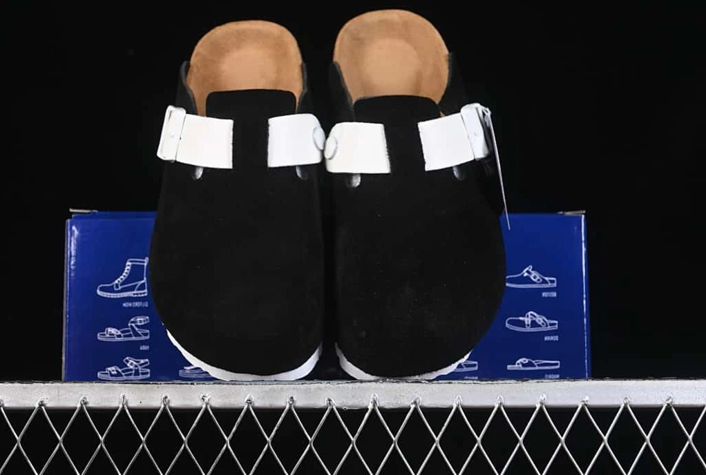 Sandales plates décontractées en daim et liège pour femme avec semelle orthopédique anti-douleur et boucle réglable ‮ seohS birkenstockeS