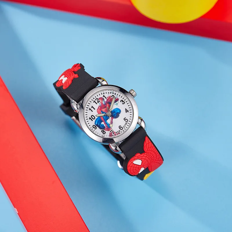 ساعة ديزني مارفل سبايدر مان كارتونية للأطفال للمدرسة الابتدائية والأولاد كوارتز مقاومة للماء #5