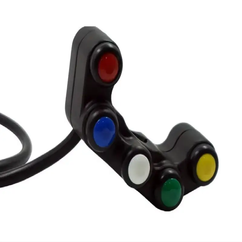 

22 мм универсальные пятикнопочные переключатели для мотоциклов, гоночные велосипеды, переключатели на руль для мотокросса, переключатель на руле в сборе