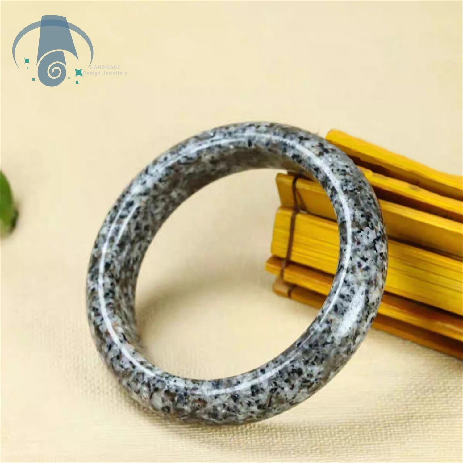 Natural Type A Quality Flame Stone Bangle Antique Material Jade Smooth Flat Bangle Crystal Jewelry Gift for Women Men