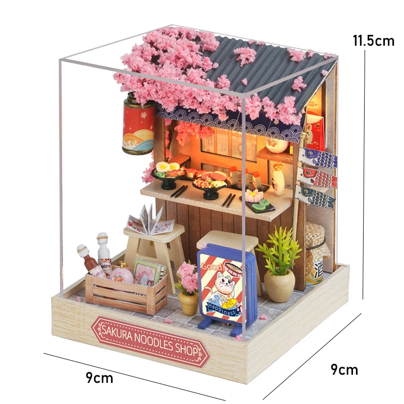 Mini poppenhuis DIY klein huis Kit handgemaakte 3D puzzel assemblage modelbouw kamer slaapkamer decoratie houten ambachtelijke verjaardagscadeau