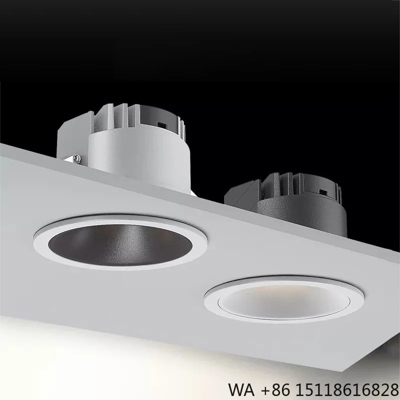 High Quality Anti-glare 7w 15w 20w 30w 40w Trimless Recessed Hotel Ceiling Spot Light Led Cob Downlights
