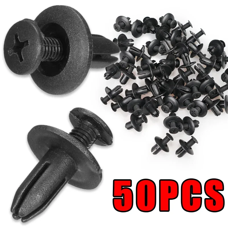 

8mm Hole Door Rivet Plastic Rivets Fasteners Screw Clip Fasteners Universal Black Auto Fasteners Retainer Push Pin Clips